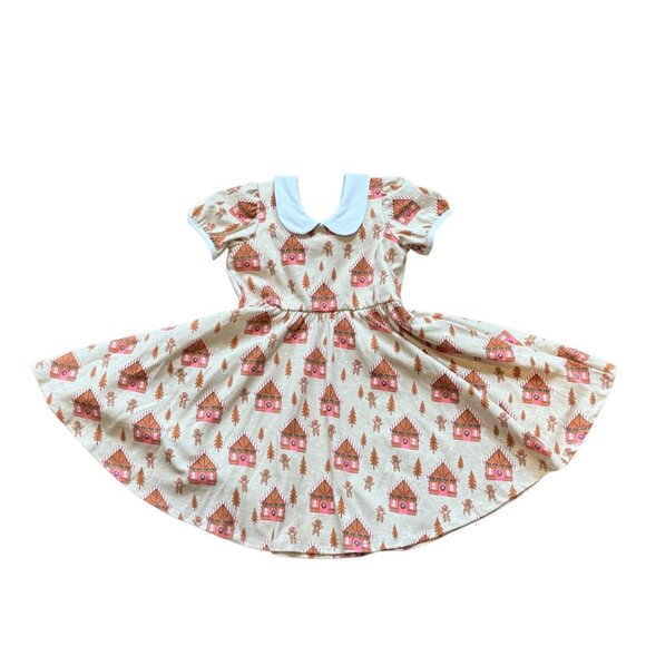 Le Petit Elle Knit Gingerbread Sophie Dress 7/8 - Picture 6 of 9